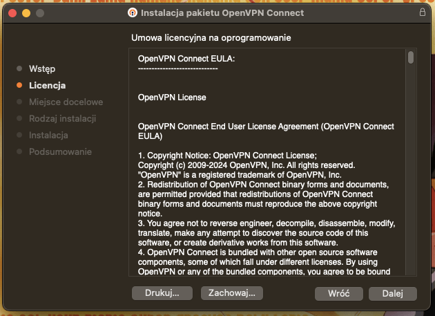 instalacja openvpn na macos