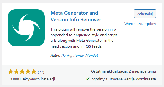 Jak ukryć wersję WordPressa za pomocą wtyczki