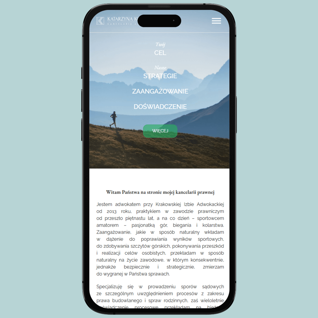 strona internetowa dla kancelarii adwokackiej