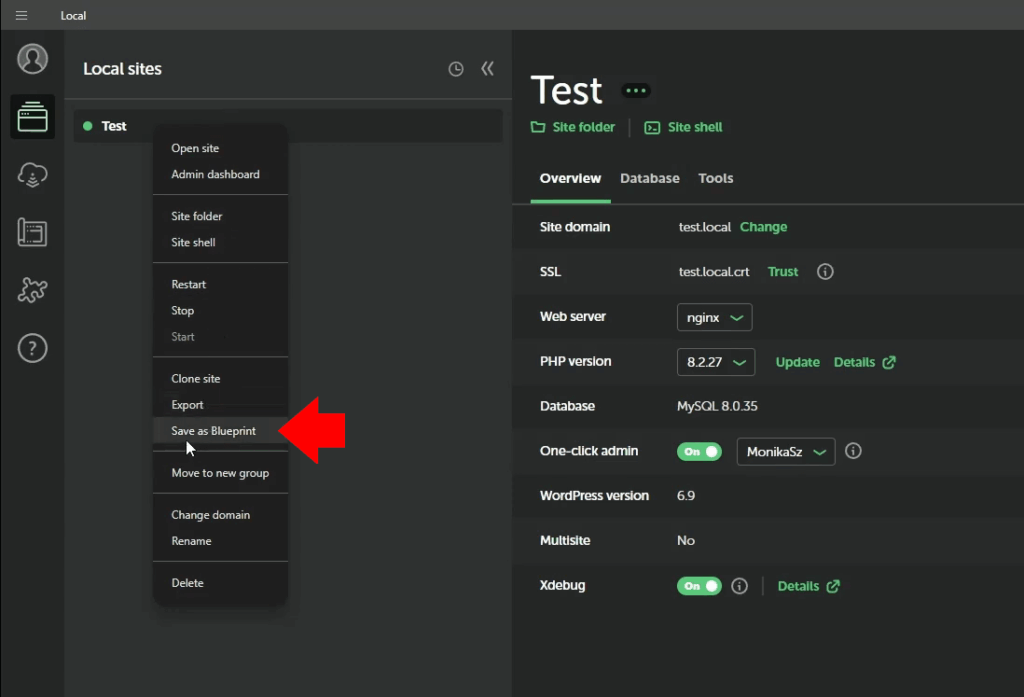 tworzenie brueprint w localwp